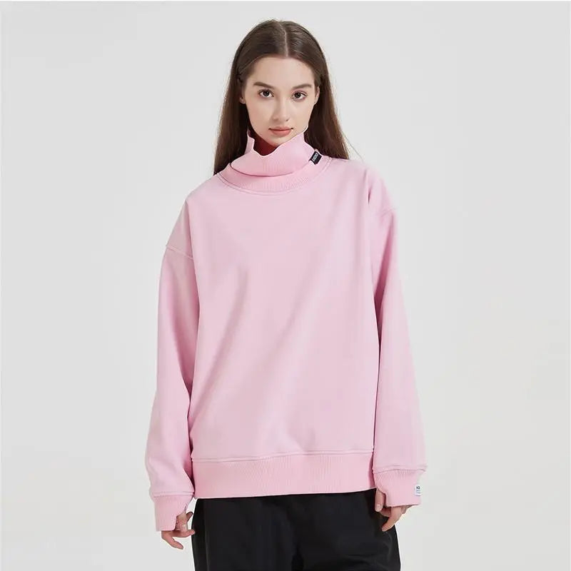 Couple High Collar Ski Pullovers