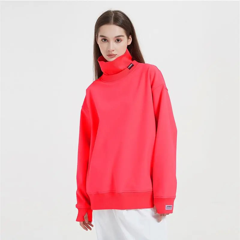 Couple High Collar Ski Pullovers