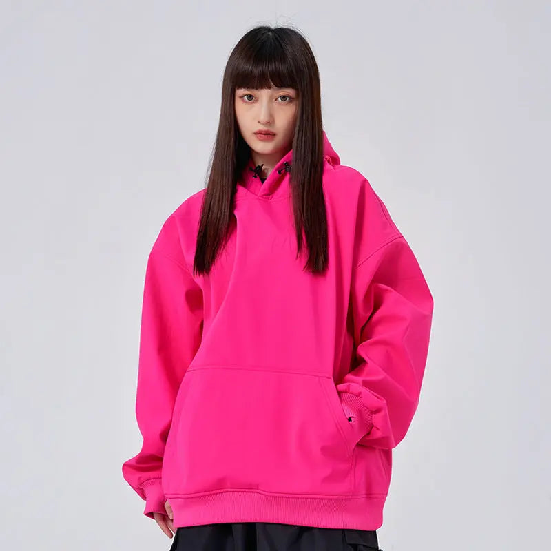 Cute Ski & Snowboard Hoodie Cute Solid Color Pullover