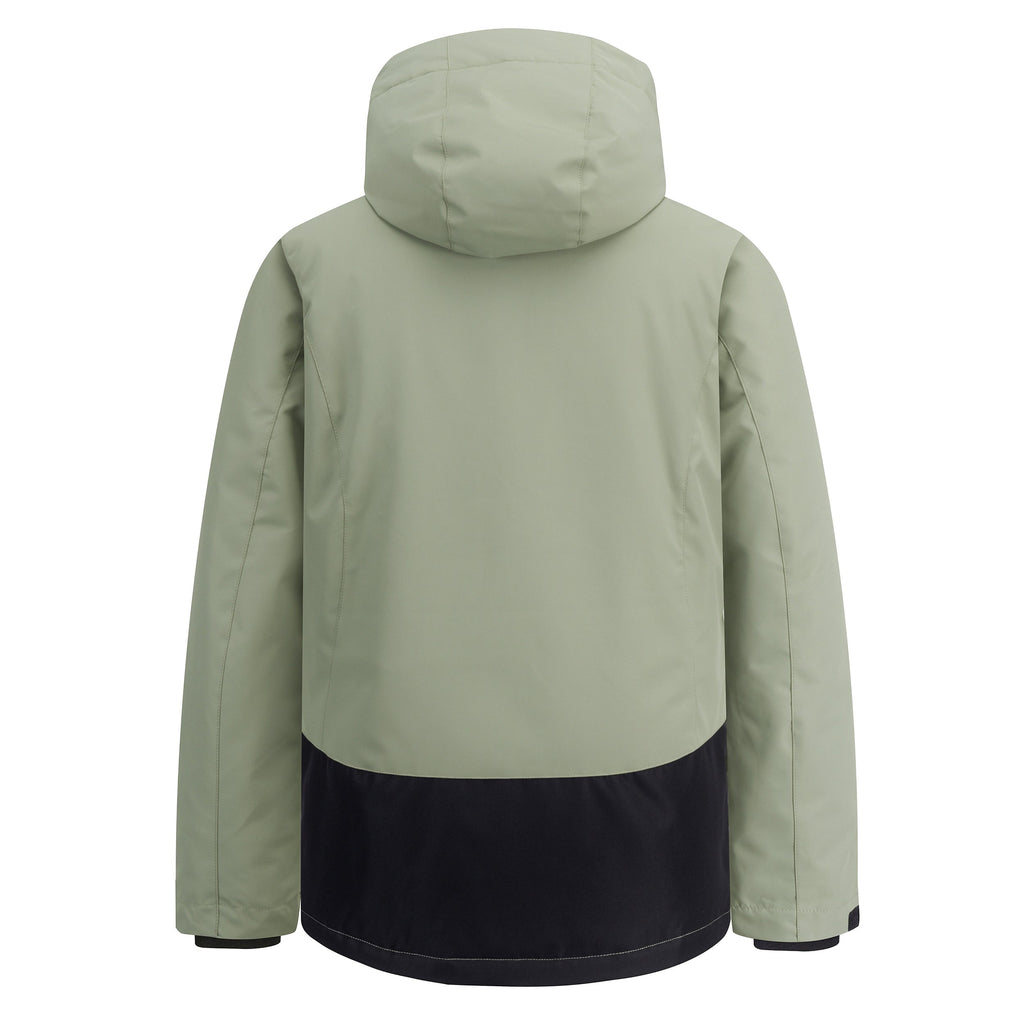 Unisex Color-Panel Hooded Ski Shell Coat