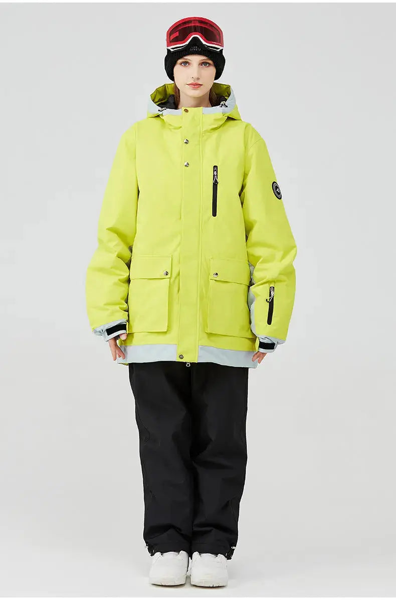 Deluxe Ski Snowboard Jacket & Pants Set Loose Fit Sportswear