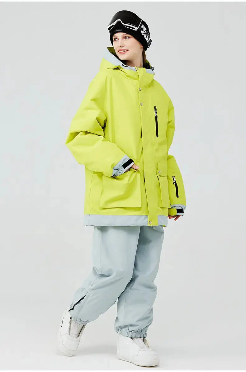 Deluxe Ski Snowboard Jacket & Pants Set Loose Fit Sportswear