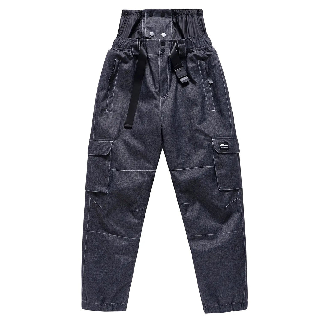 Denim Insulated Snowboarding Pants Anorak Ski Pants
