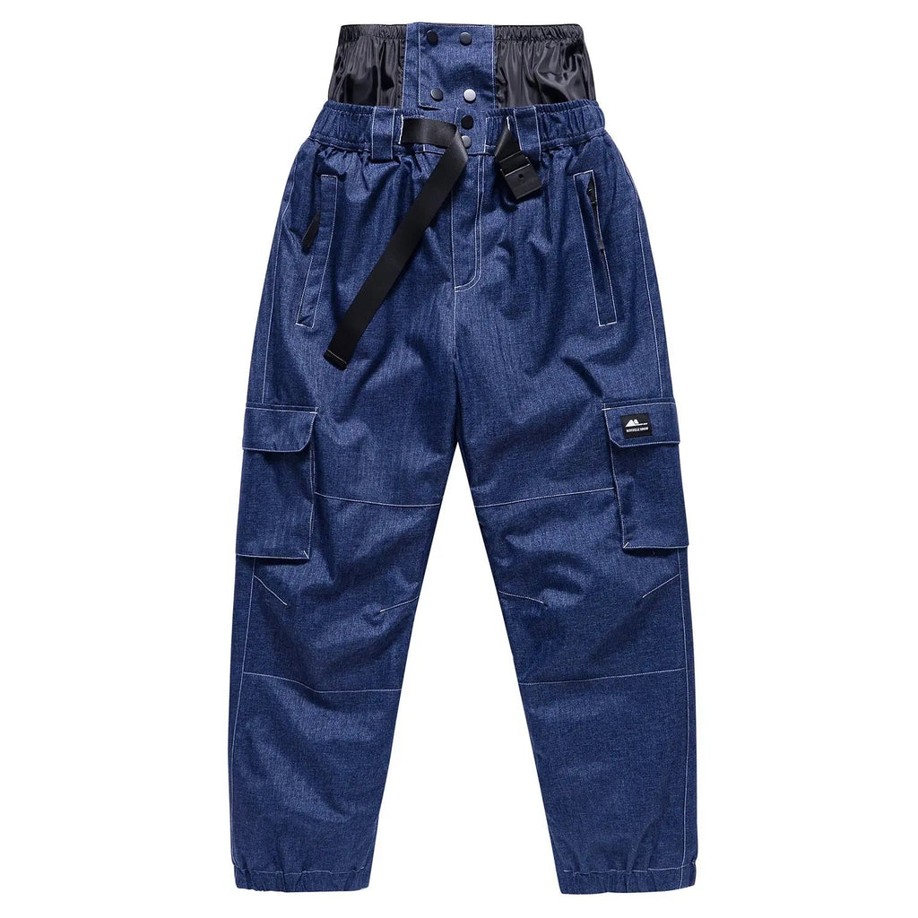 Denim Insulated Snowboarding Pants Anorak Ski Pants