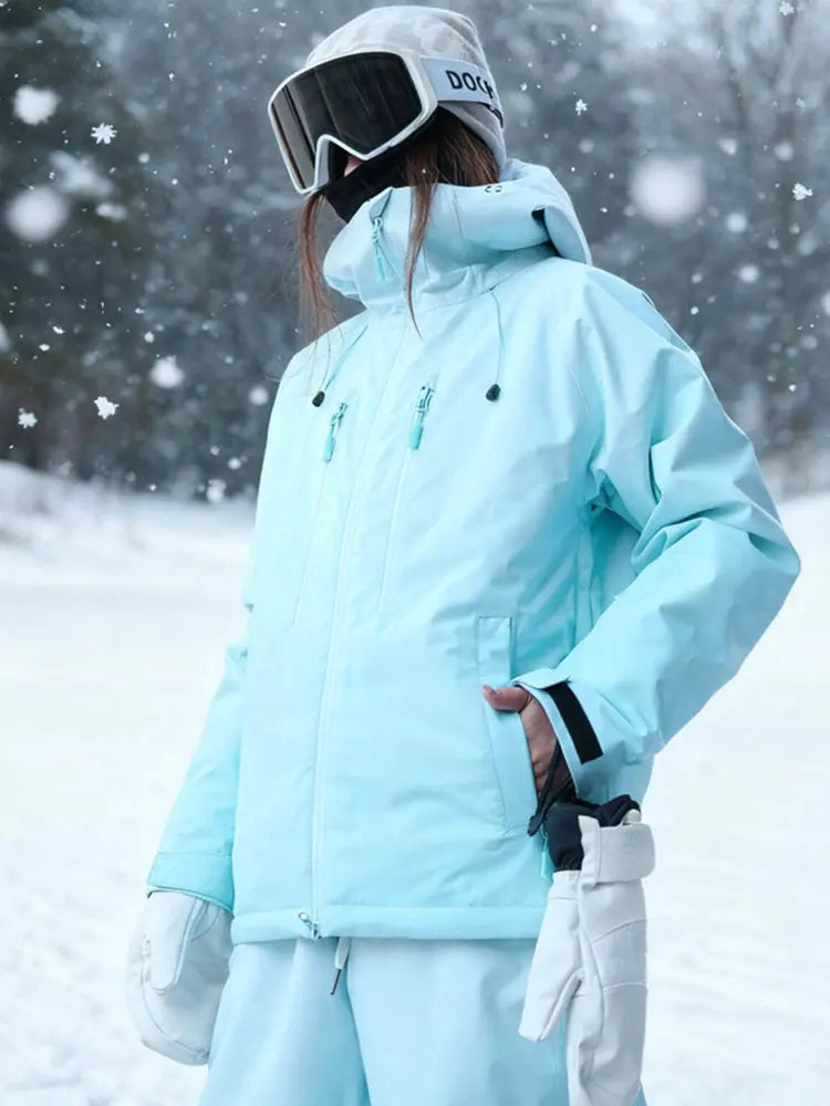 Female Gradient Snowsuits for Winter 2 Pieces Windproof Ski Wear
