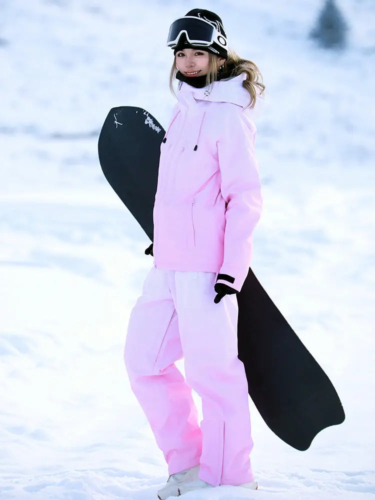 Female Gradient Snowsuits for Winter 2 Pieces Windproof Ski Wear