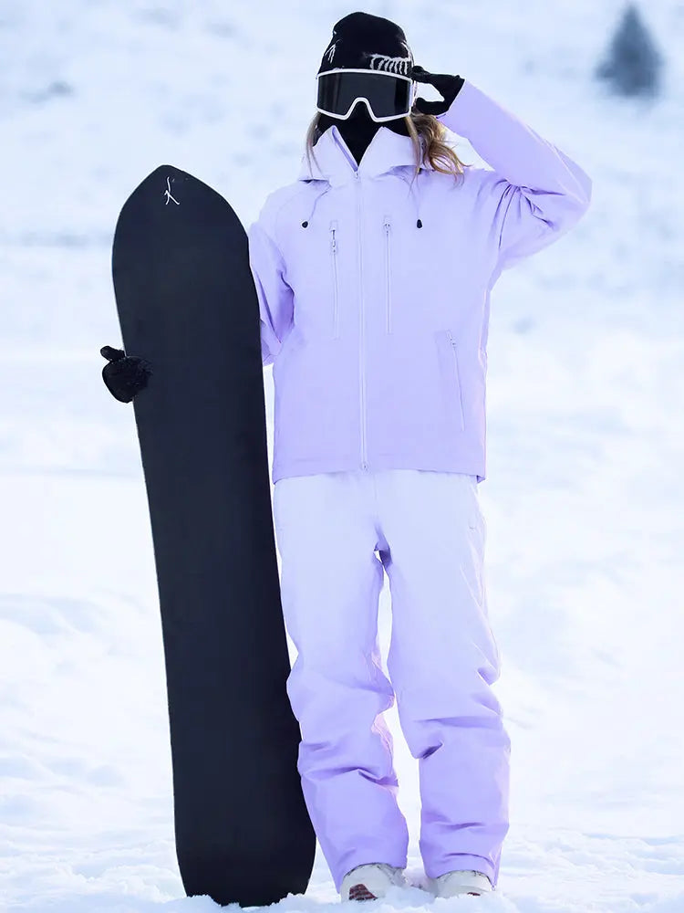 Female Gradient Snowsuits for Winter 2 Pieces Windproof Ski Wear