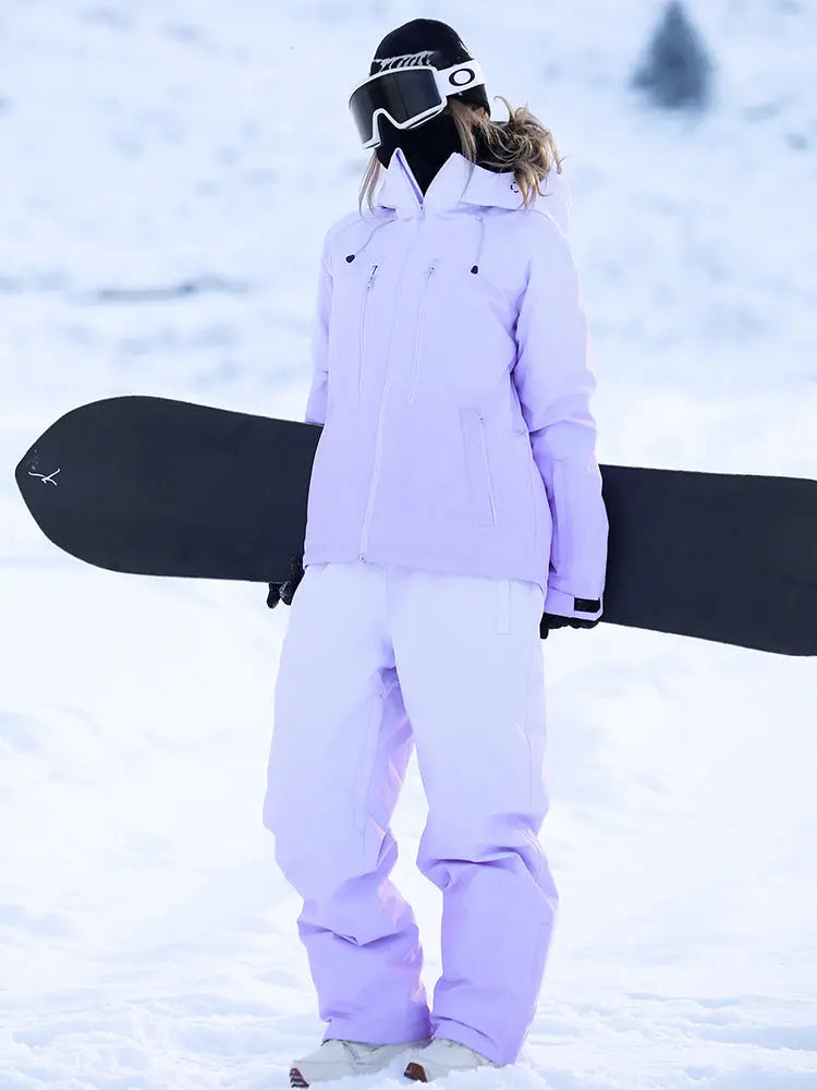 Female Gradient Snowsuits for Winter 2 Pieces Windproof Ski Wear