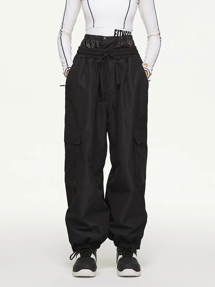 Female Versatile Snow Pants Insulated Baggy Snow Pants