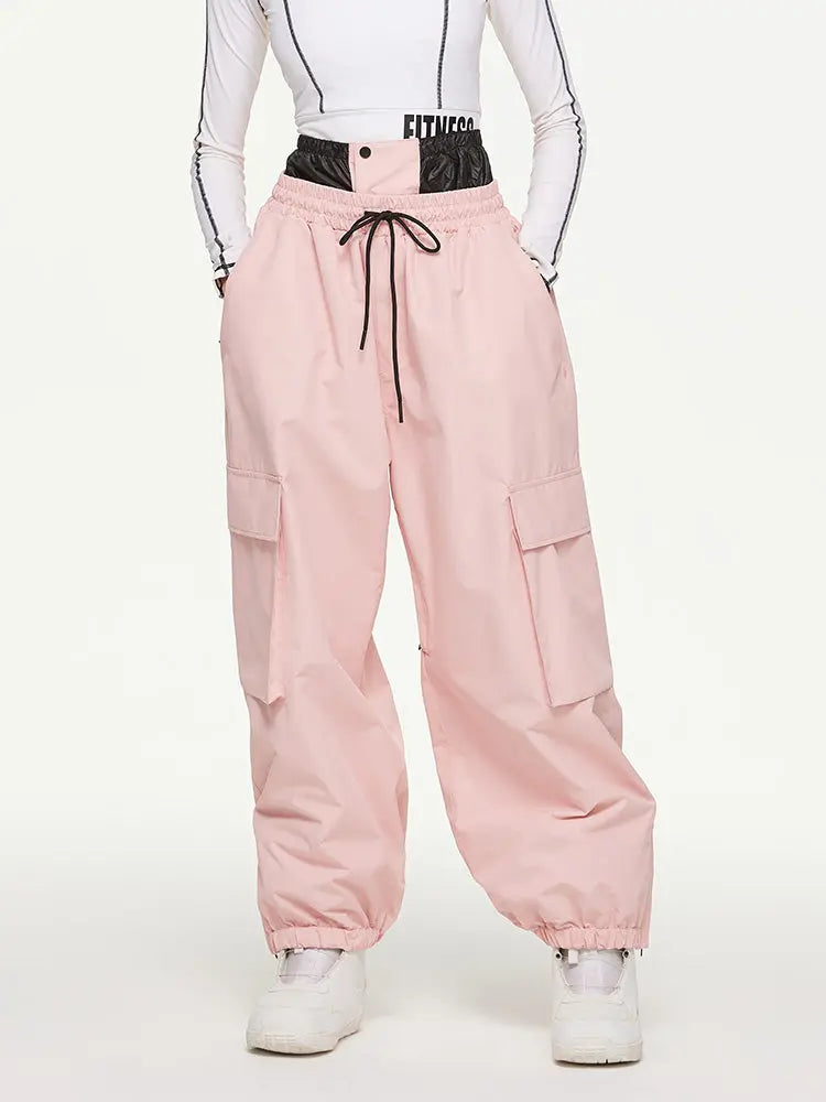 Female Versatile Snow Pants Insulated Baggy Snow Pants