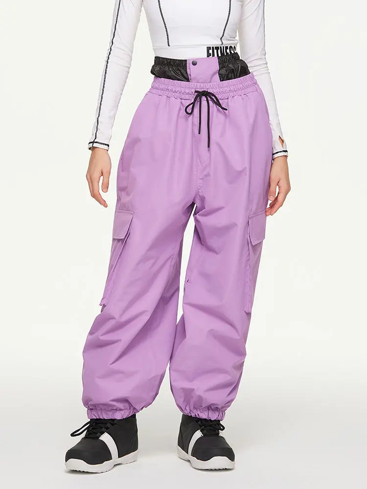 Female Versatile Snow Pants Insulated Baggy Snow Pants