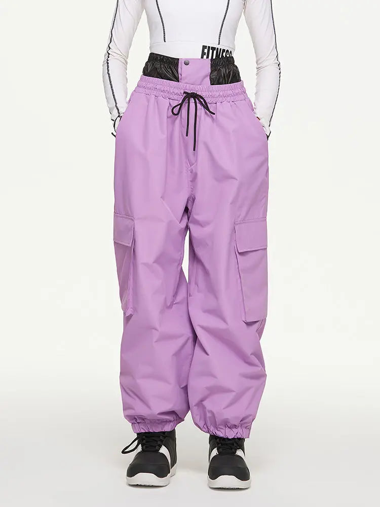 Female Versatile Snow Pants Insulated Baggy Snow Pants