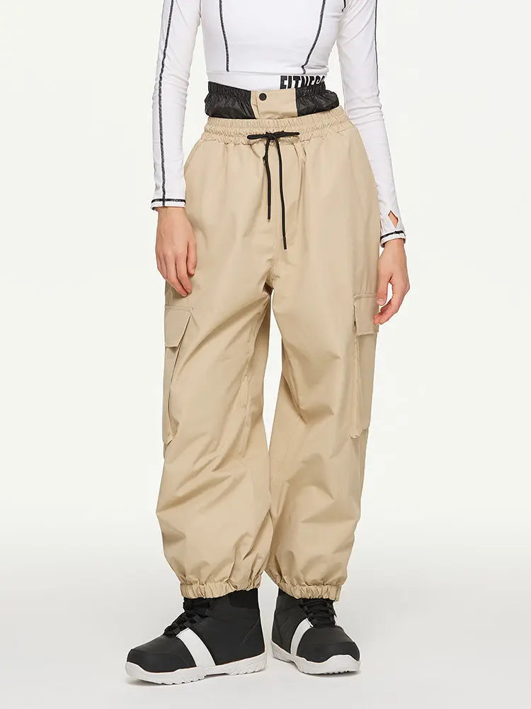 Female Versatile Snow Pants Insulated Baggy Snow Pants
