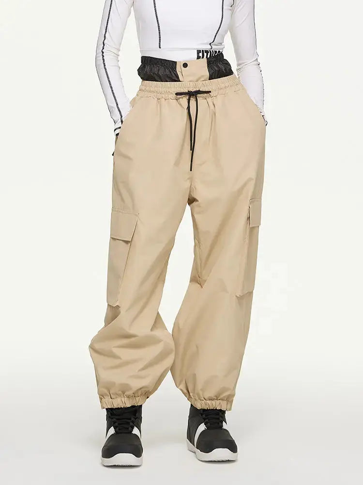 Female Versatile Snow Pants Insulated Baggy Snow Pants