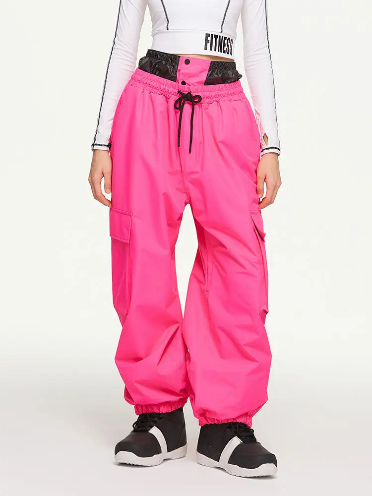 Female Versatile Snow Pants Insulated Baggy Snow Pants