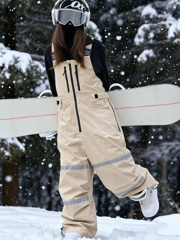 Girls Cool Oversized Snow Bibs Baggy Insulated Ski Overalls