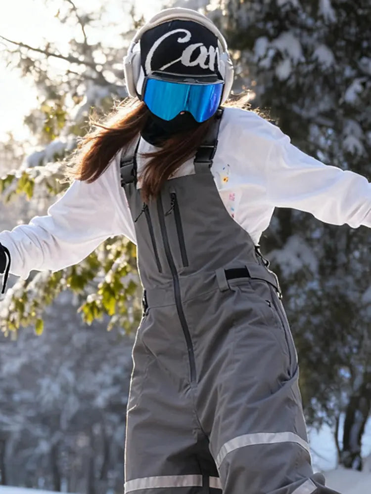 Girls Cool Oversized Snow Bibs Baggy Insulated Ski Overalls