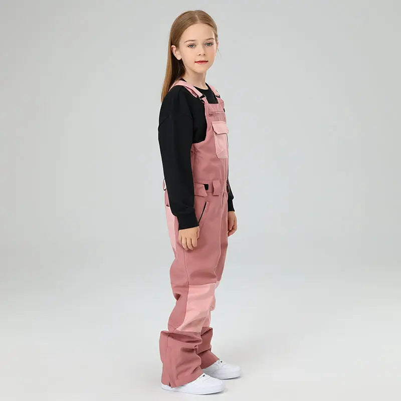 HOTIAN Girls Colorblock Ski Overall Bib Pants