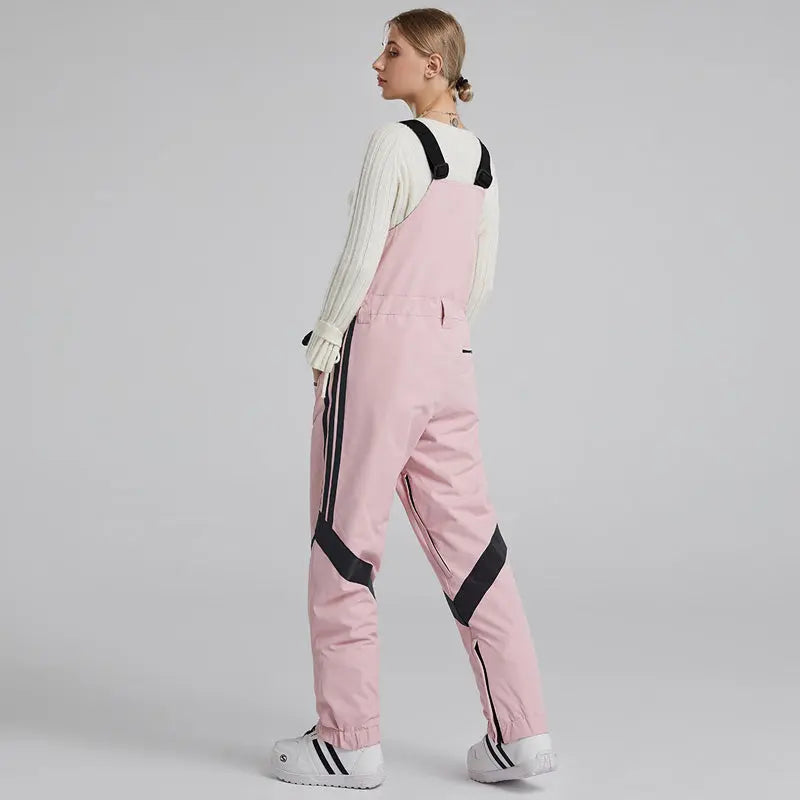 Women and Men Reflective Snow Bibs & Pants One-piece Ski Jumpsuits