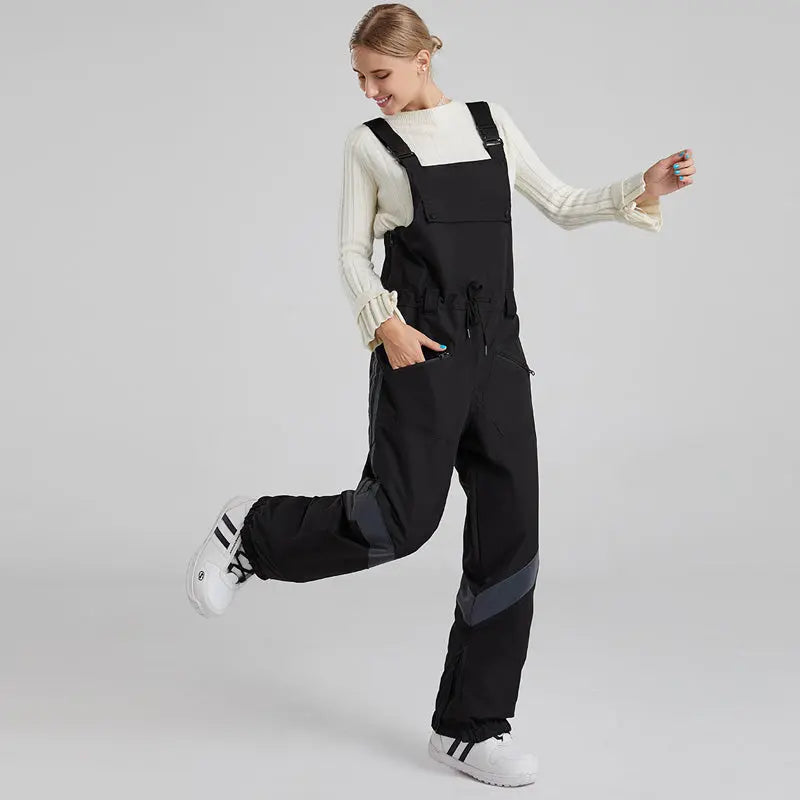Women and Men Reflective Snow Bibs & Pants One-piece Ski Jumpsuits