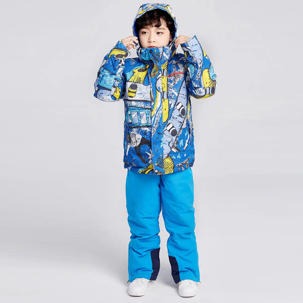 Hotian Boys Colorful Winter Warm Snowboard Ski Jacket