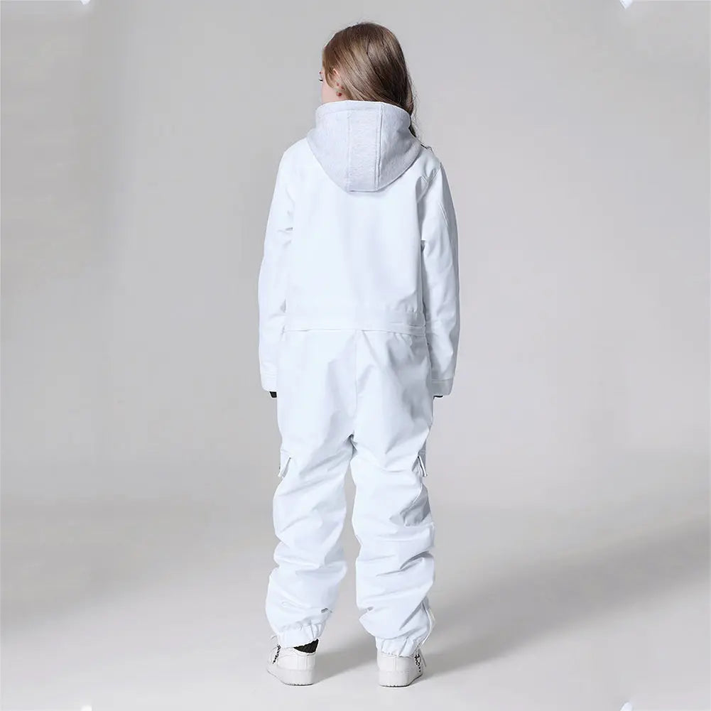Hotian Boys & Girls One Piece Snowsuits Breathable Contrast Hooded
