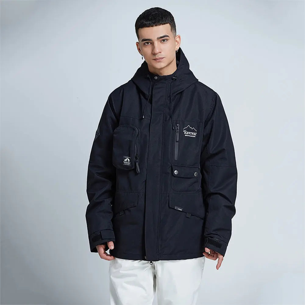 Hotian Breathable Men Ski Snowboarding Cargo Jacket