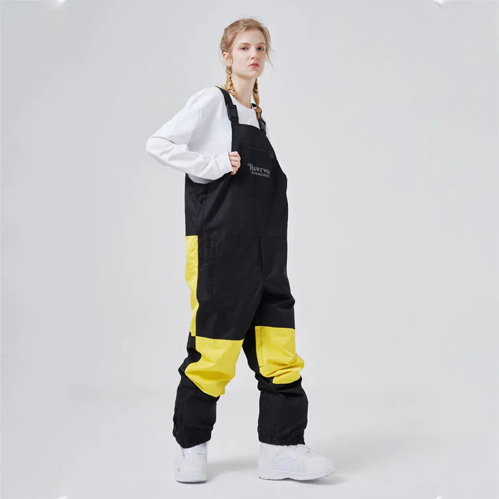 Hotian Colorblock Women Insulated Snow Snowboard Bibs