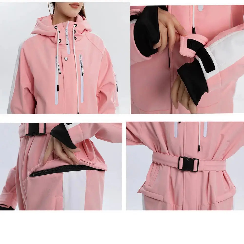 Loose Fit Ski Snowboarding Jumpsuits One Piece Snow Suits