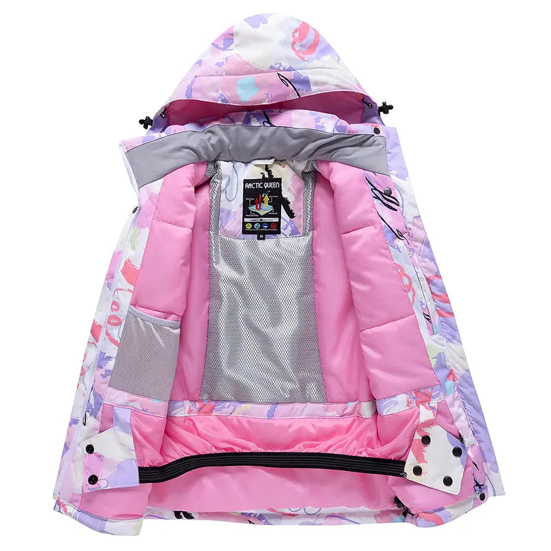 Kids Cartoon Printed Snow Jackets & Bibs Pants Waterproof