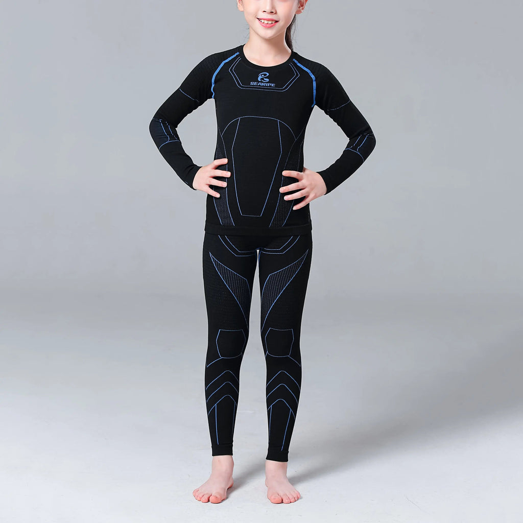 Hotian Girl's Base Layer Set Thermal Odor-resistance