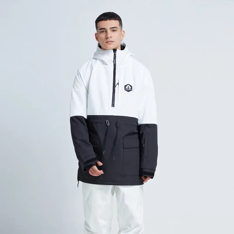 Hotian Hooded Men Snowboard Anorak Insulated Jacket