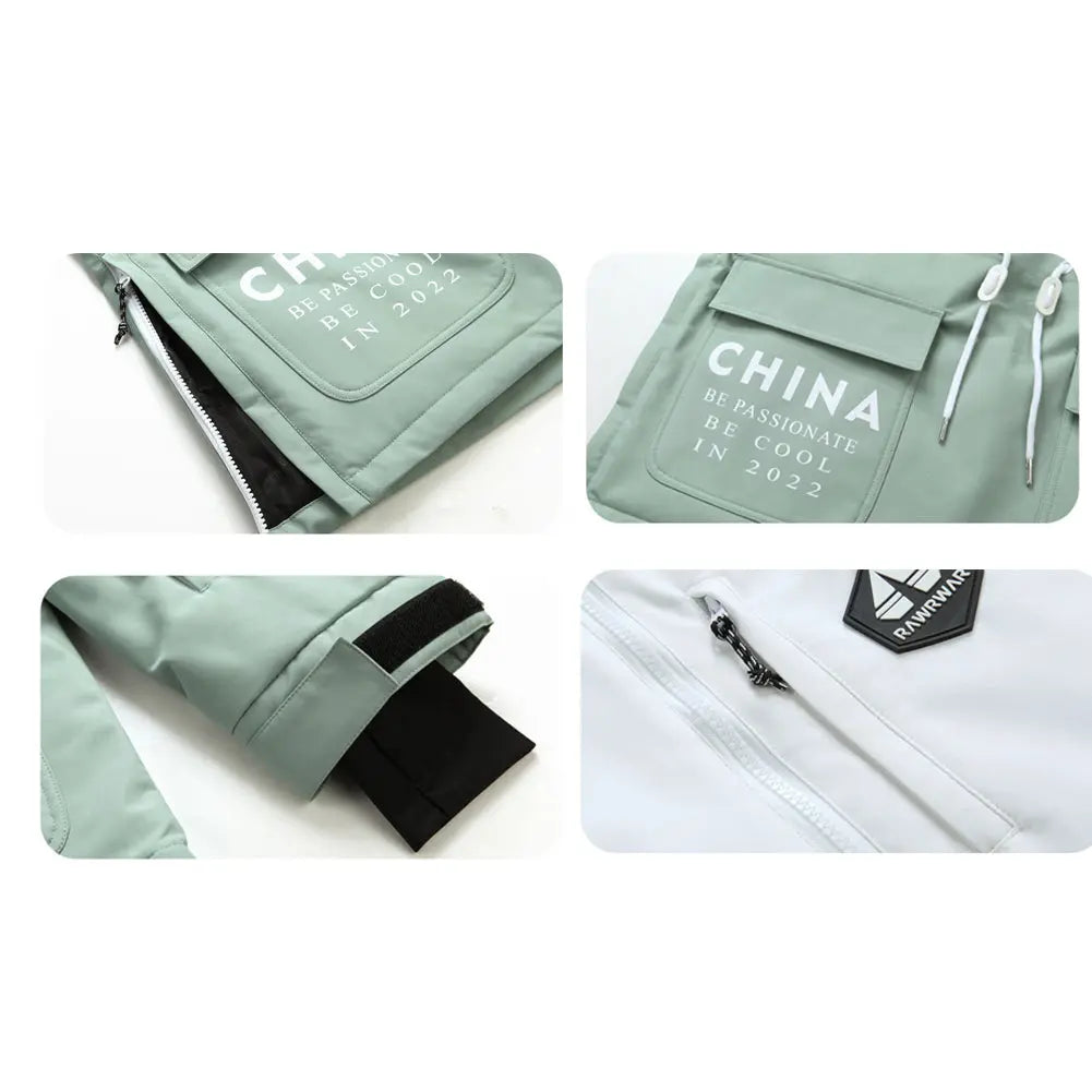 Hotian Hooded Men Snowboard Anorak Insulated Jacket