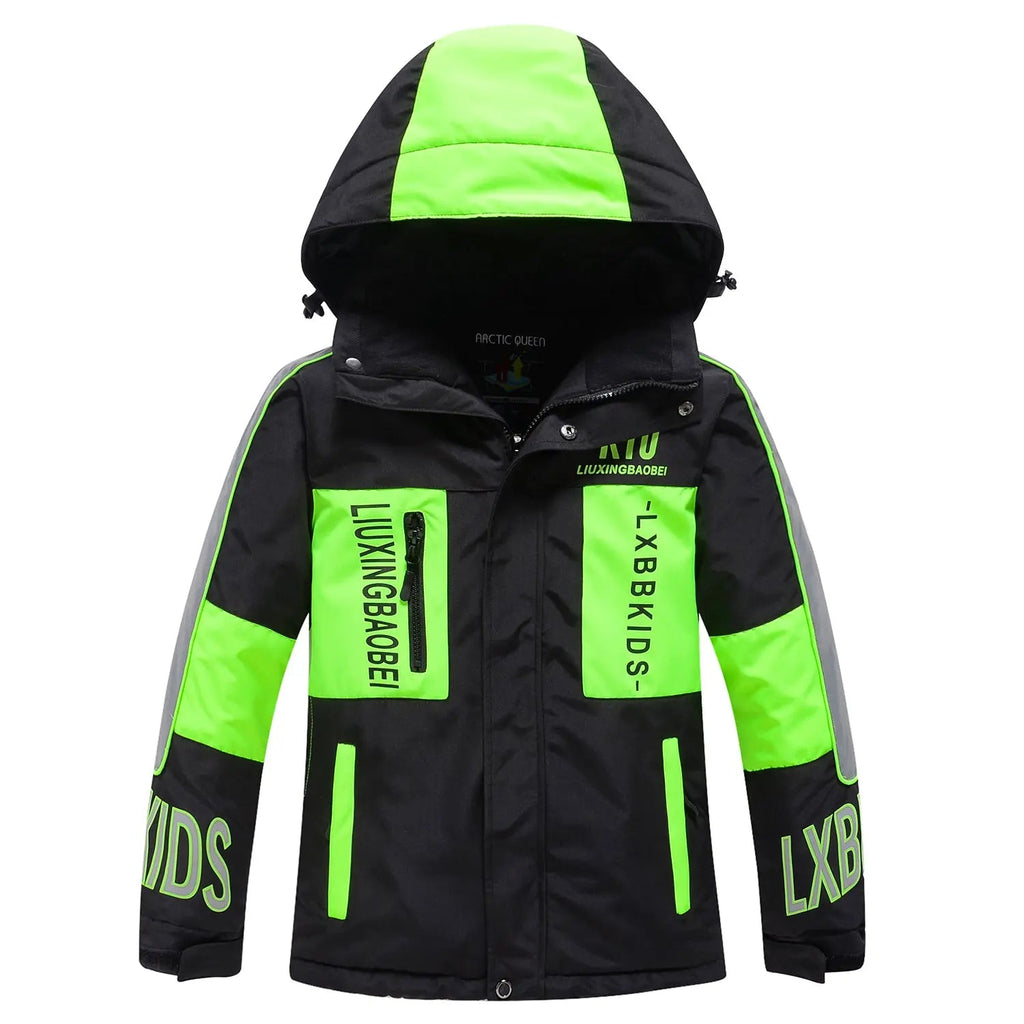 2024 Winter Kids Hooded Insulated Snow Jacket