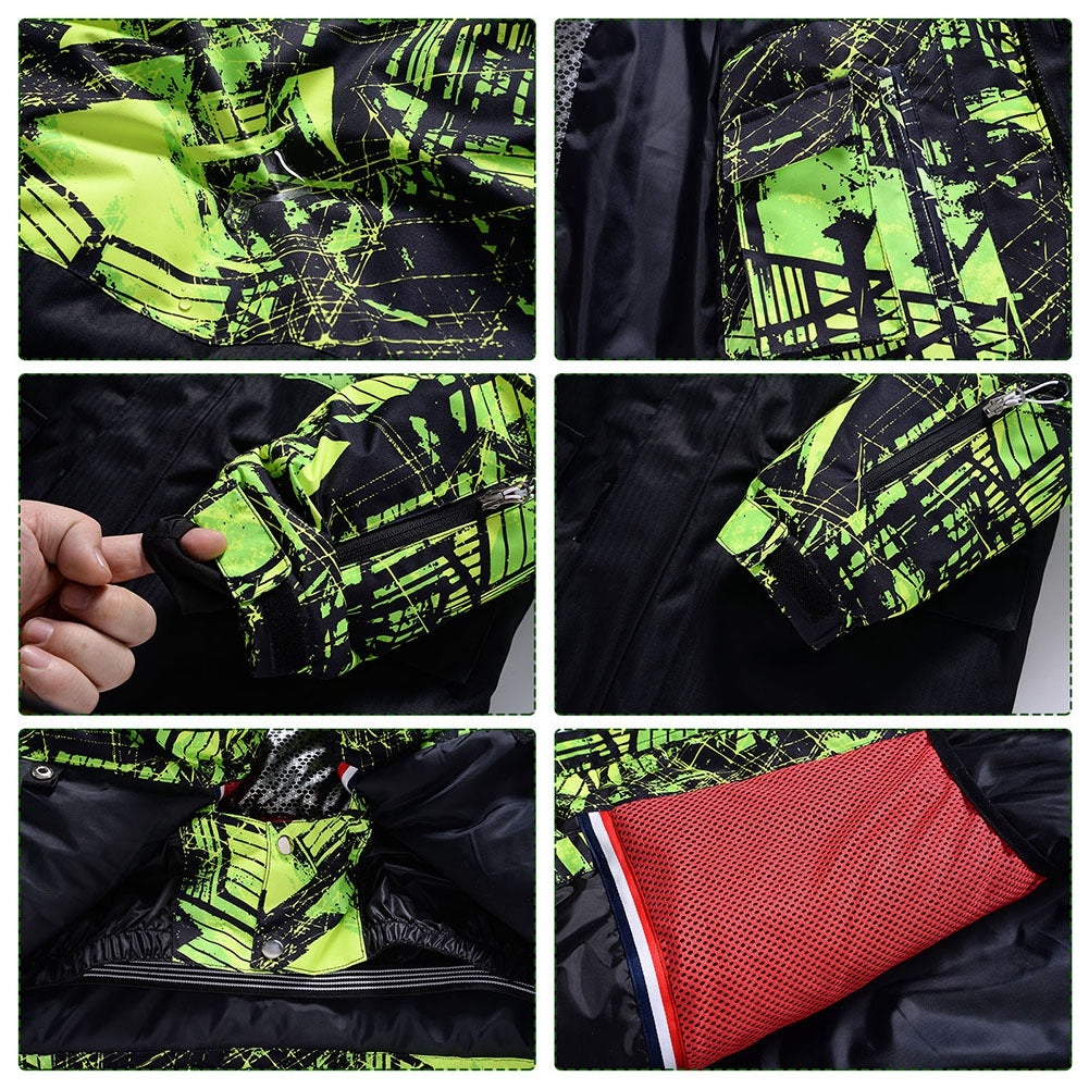 Hotian Men Hooded Skiing Cargo Jacket Soft Shell