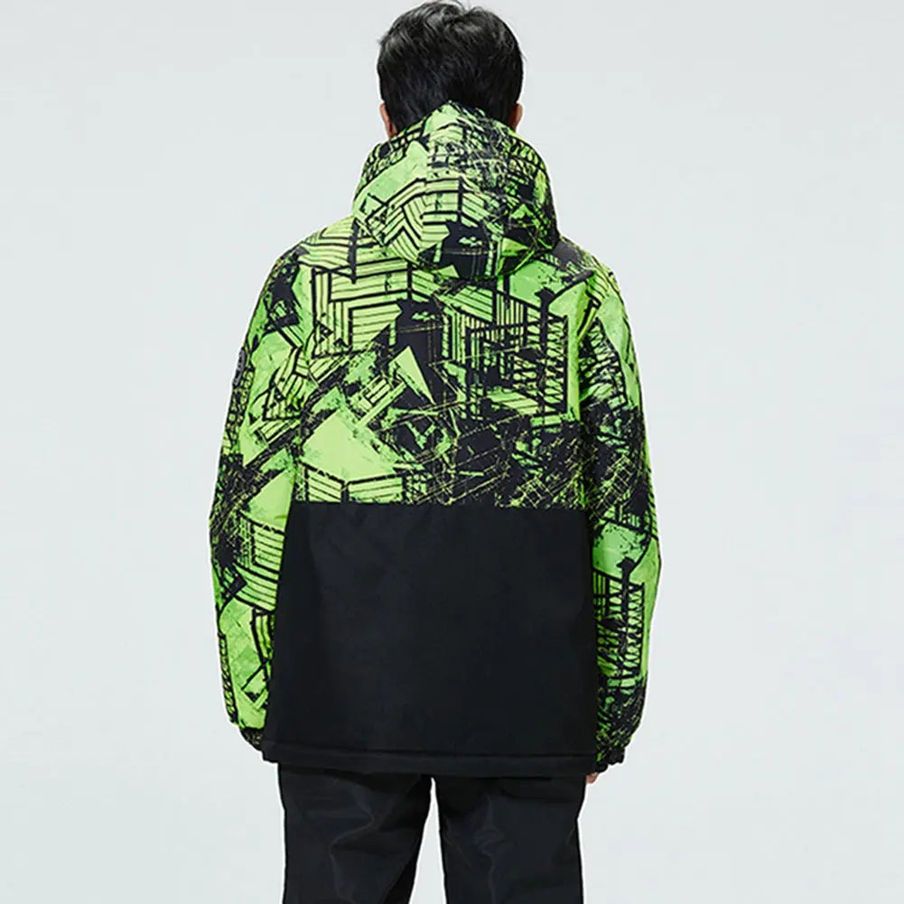 Hotian Men Hooded Skiing Cargo Jacket Soft Shell