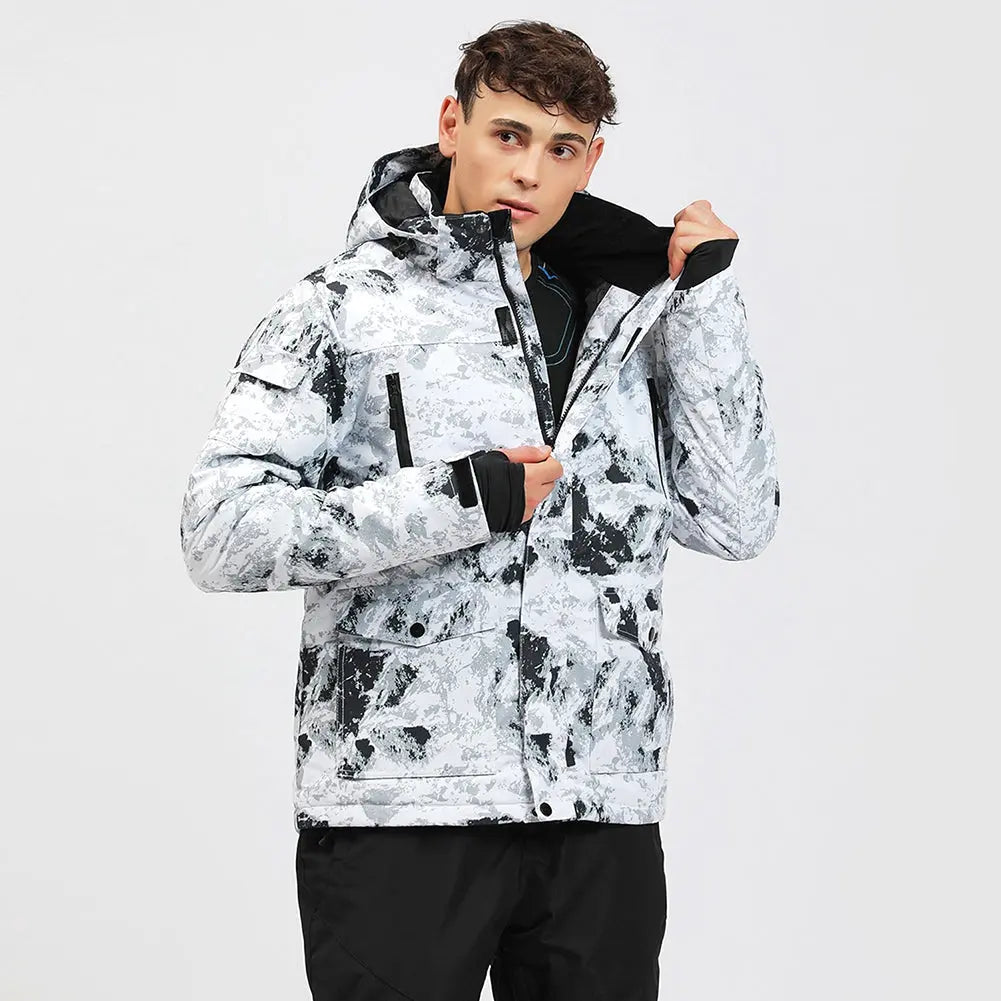 Hotian Men Insulated Skiing Shell Jacket Hooded