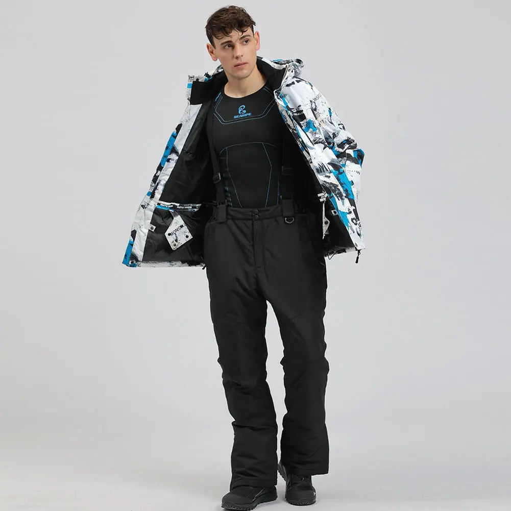 Hotian Men Insulated Skiing Snowboarding Jacket Soft Shell
