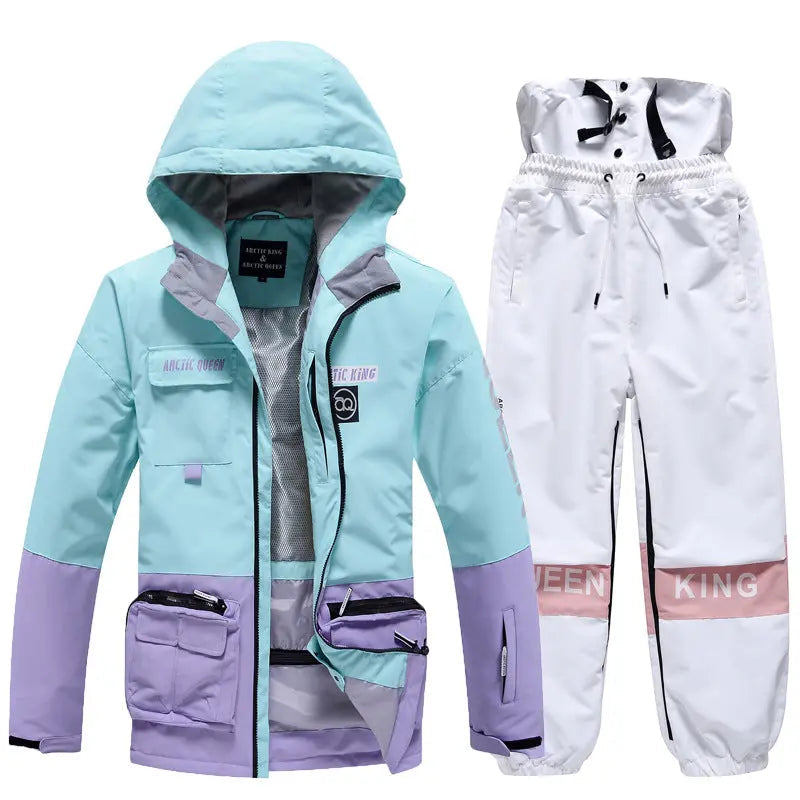 Adult Ski Insulated Cargo Jacket & Jogger Pants Downhill Diva Suits 