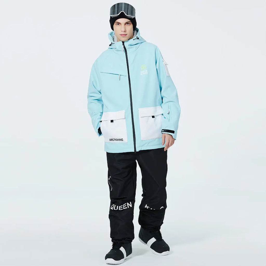 Winter Thick Ski Coat & Matched Pants Set Insulated Snowwear
