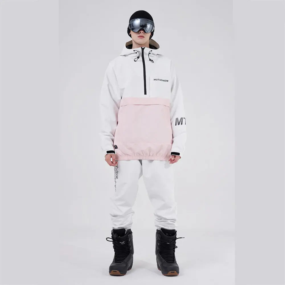 Hotian Men Ski Snowboard Insulated Anorak Hoodie