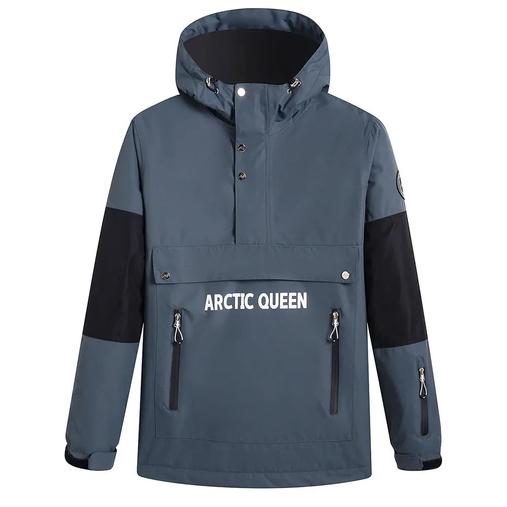 Unisex Hooded Anorak Skiing Snowboarding Insulated Jacket
