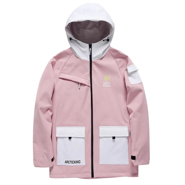 Unisex Mountain Adventure Snow Jacket Side Zipper Design Snow Coat