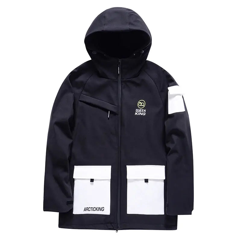 Unisex Mountain Adventure Snow Jacket Side Zipper Design Snow Coat