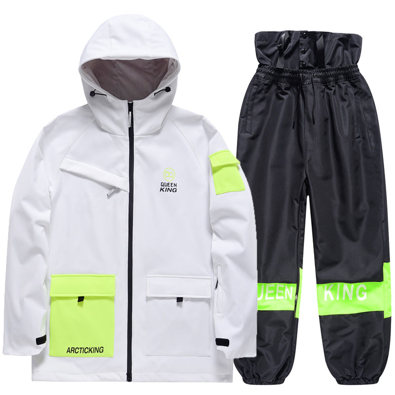 Matched Couple Ski Set Insulated Cargo Jacket & Jogger Pants
