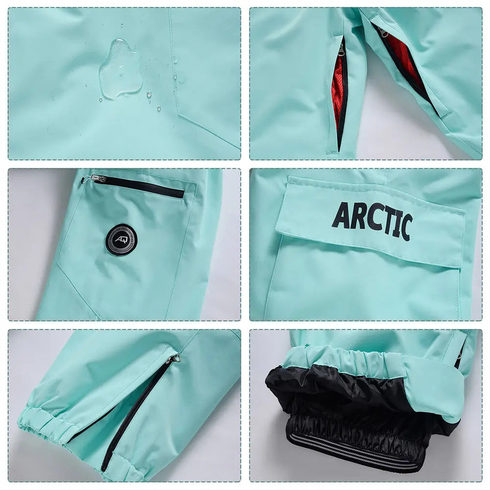 Hotian Women Skiing Snow Cargo Jogger Pants