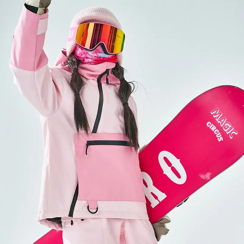 Kids Side Zipper Anorak Snowboarding Jacket