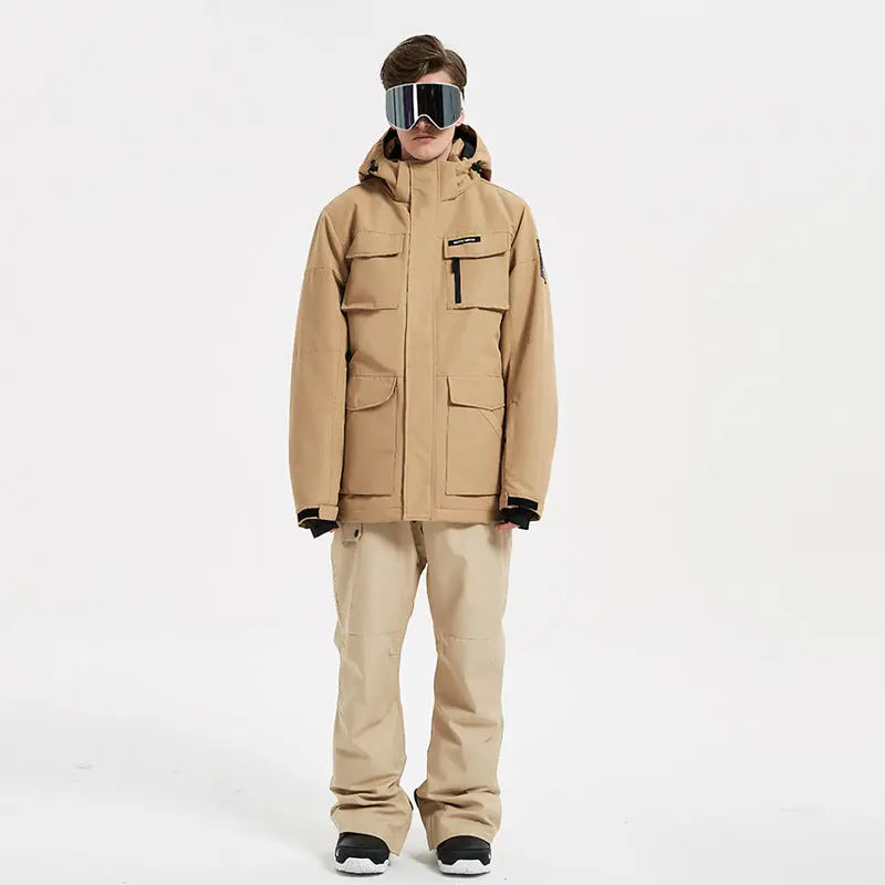 Men Plus Size Ski Snow Jackets & Pants Set