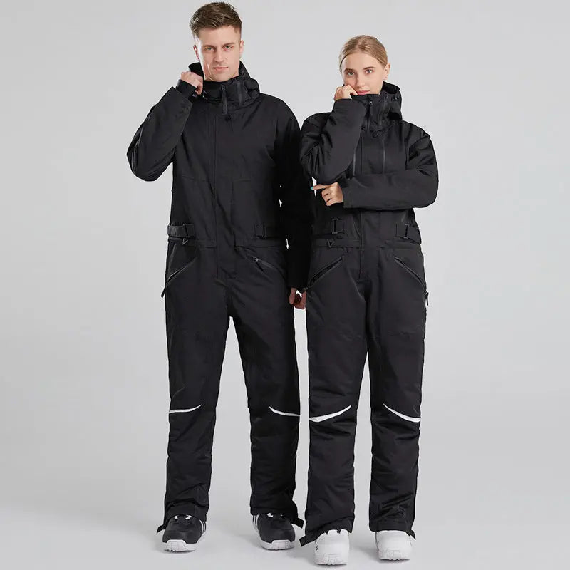 Men's One Piece Ski Suits With Adjustable Belt