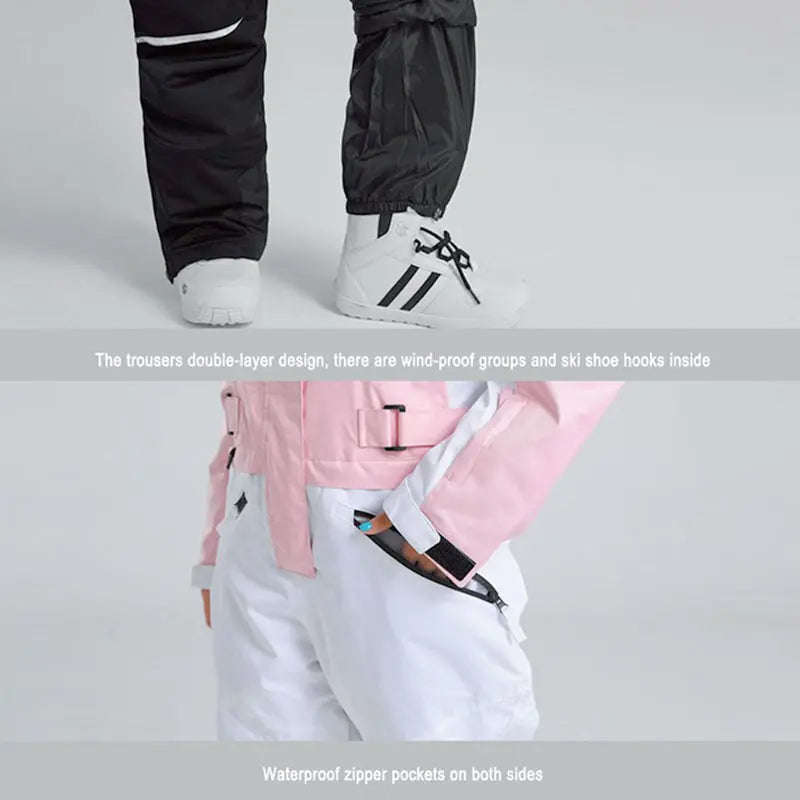 Men's One Piece Ski Suits With Adjustable Belt